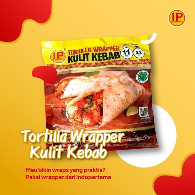 Tortilla kulit kebab IP diameter 22cm