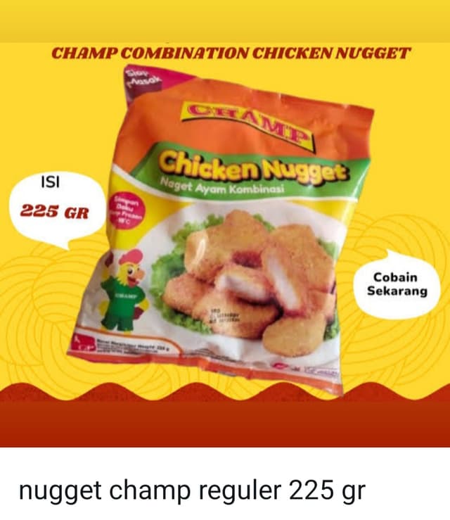 Nugget champ reguler 225 gram