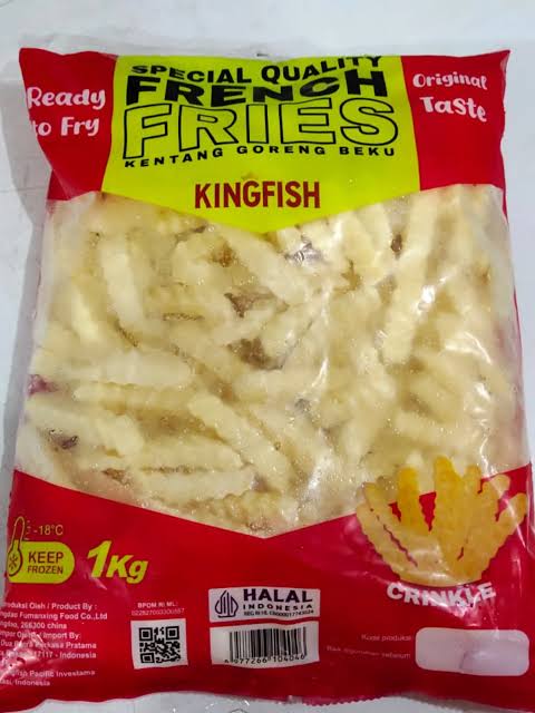 Kentang kingfish crinkle cut 1 kg