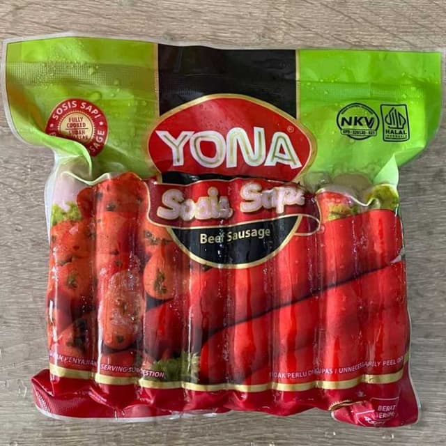 Sosis sapi yona merah reguler isi 15