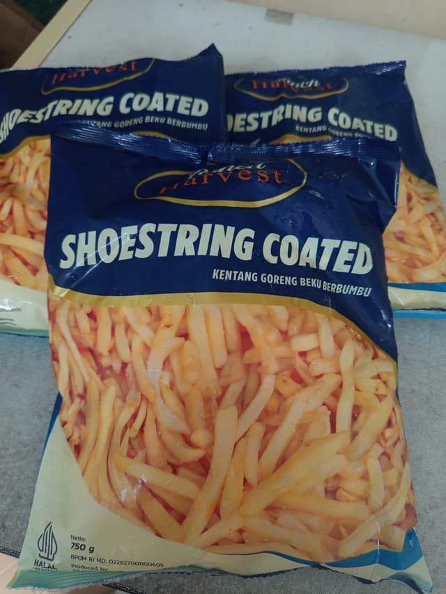 Kentang harvest shoestring coated 750 gram