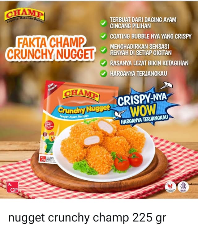 Nugget champ crunchy 225 gr