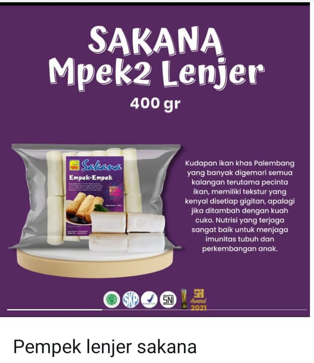 Pempek lenjer sakana