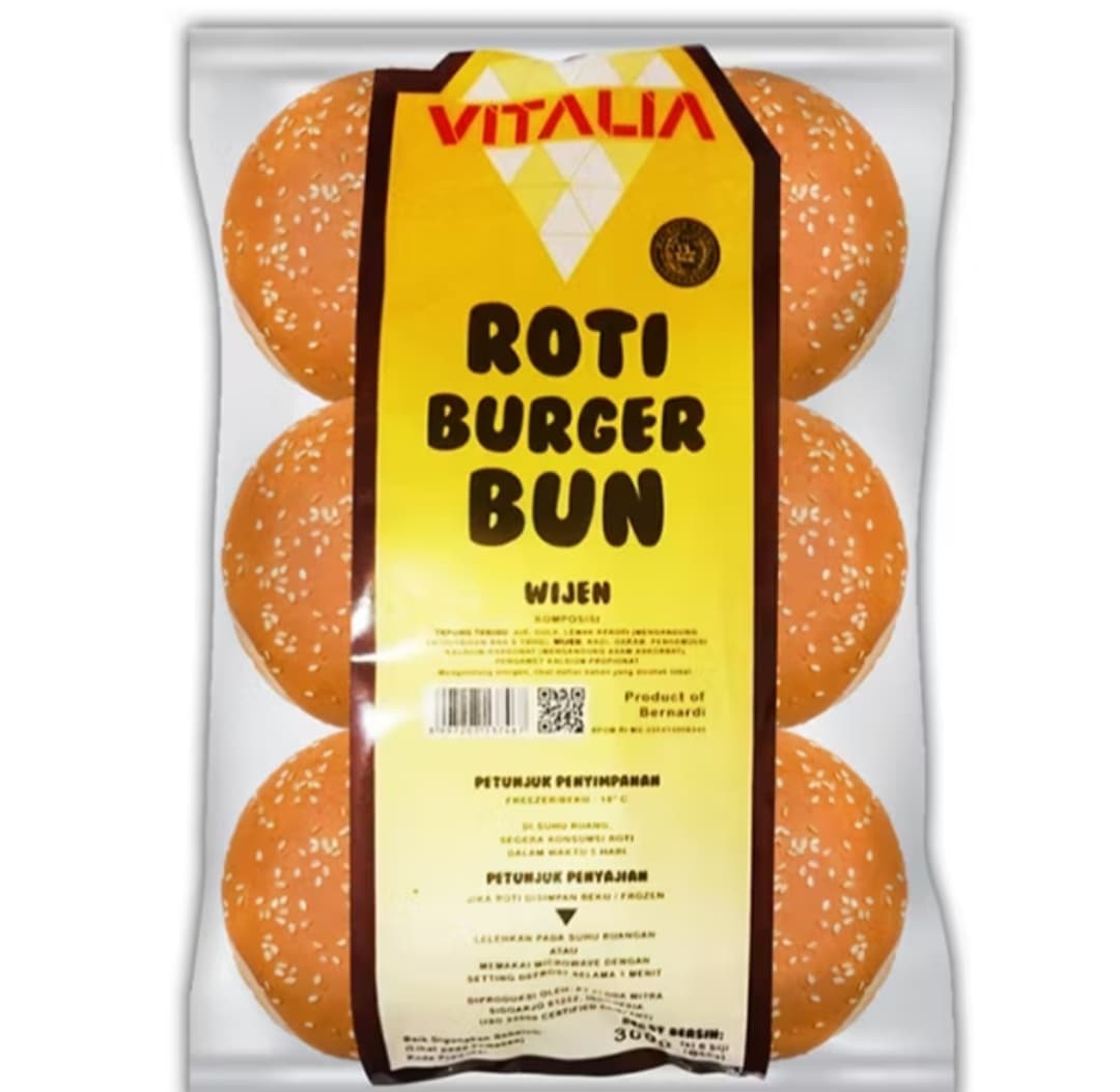 Roti burger vitalia wijen 6 pcs