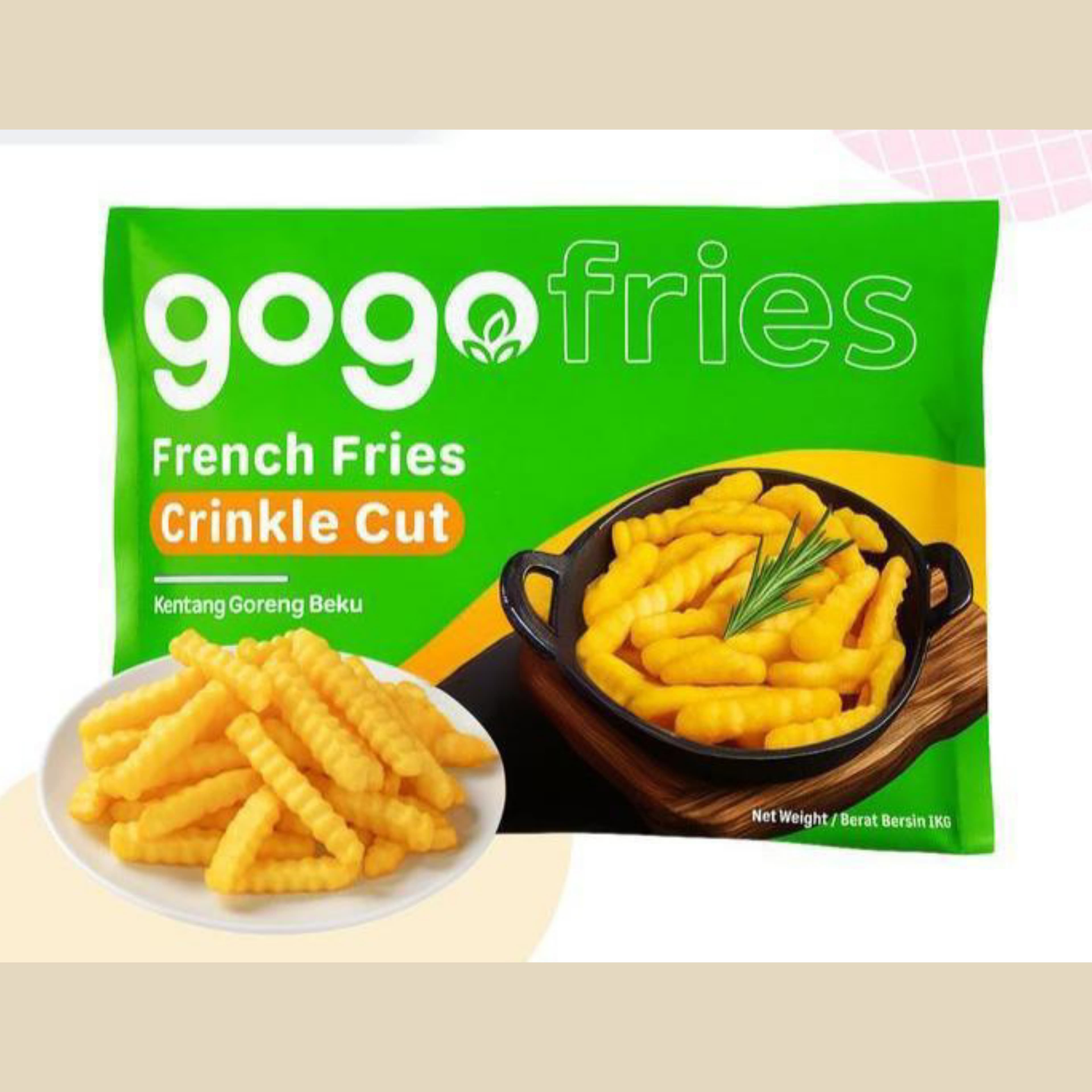 Kentang gogo crinkle cut 1 kg